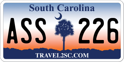 SC license plate ASS226