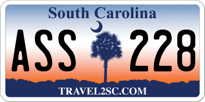 SC license plate ASS228