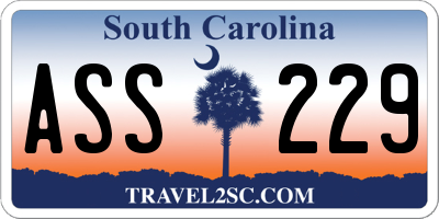 SC license plate ASS229