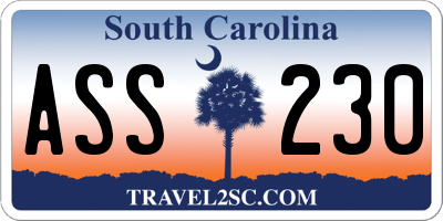 SC license plate ASS230