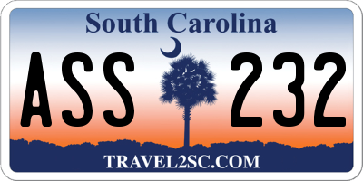 SC license plate ASS232