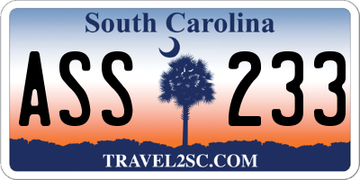 SC license plate ASS233