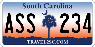 SC license plate ASS234