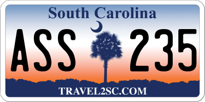 SC license plate ASS235