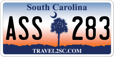 SC license plate ASS283