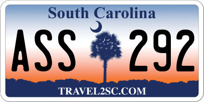 SC license plate ASS292