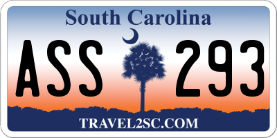 SC license plate ASS293