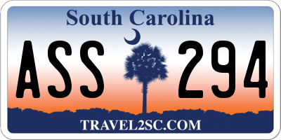 SC license plate ASS294