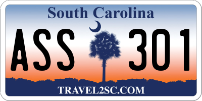 SC license plate ASS301
