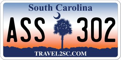 SC license plate ASS302