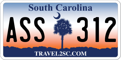 SC license plate ASS312