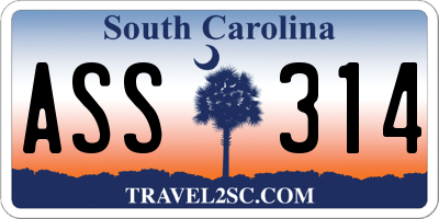 SC license plate ASS314