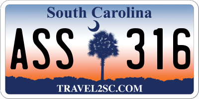 SC license plate ASS316