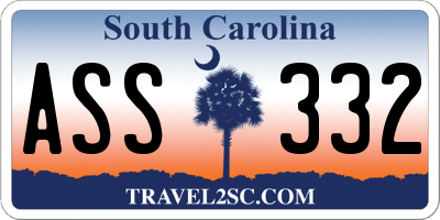 SC license plate ASS332