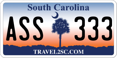 SC license plate ASS333