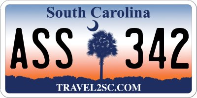 SC license plate ASS342