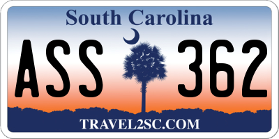 SC license plate ASS362