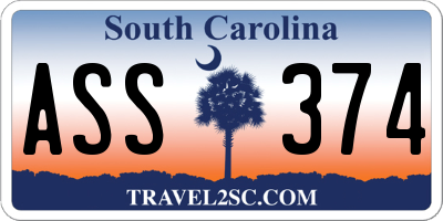 SC license plate ASS374
