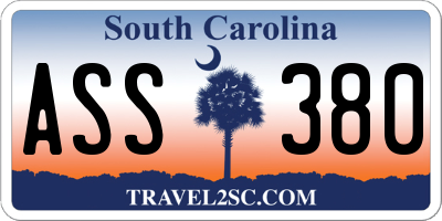SC license plate ASS380