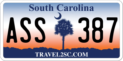 SC license plate ASS387