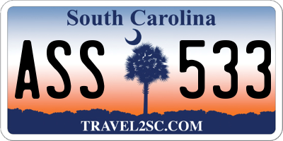 SC license plate ASS533