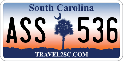 SC license plate ASS536