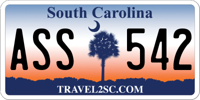 SC license plate ASS542