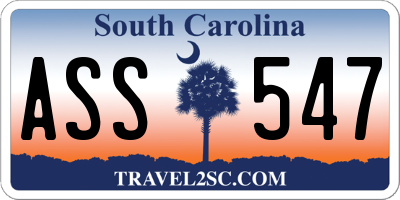 SC license plate ASS547