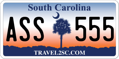 SC license plate ASS555