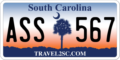 SC license plate ASS567