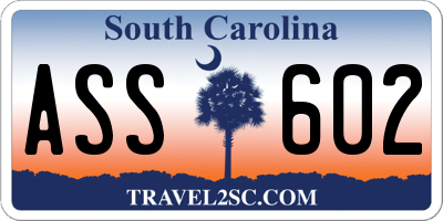 SC license plate ASS602