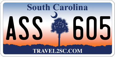 SC license plate ASS605