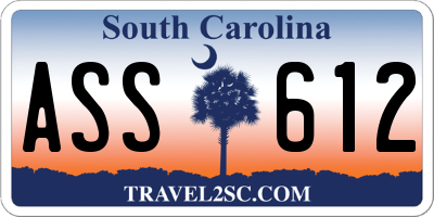 SC license plate ASS612