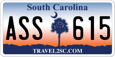 SC license plate ASS615