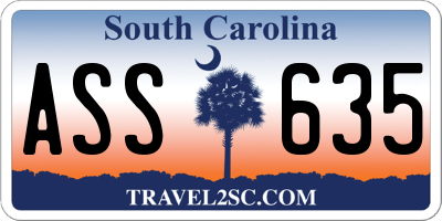 SC license plate ASS635