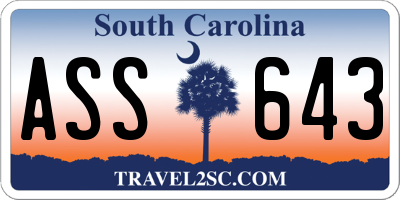 SC license plate ASS643