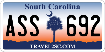SC license plate ASS692