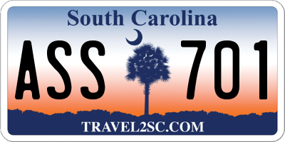 SC license plate ASS701