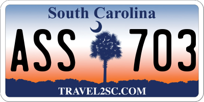 SC license plate ASS703