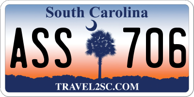 SC license plate ASS706