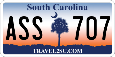SC license plate ASS707