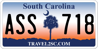 SC license plate ASS718