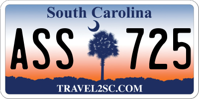 SC license plate ASS725