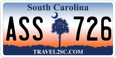 SC license plate ASS726
