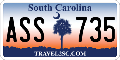 SC license plate ASS735