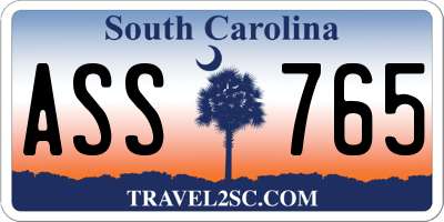 SC license plate ASS765