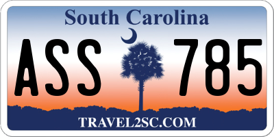 SC license plate ASS785