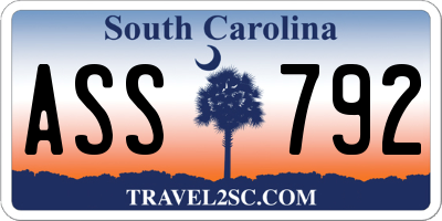 SC license plate ASS792