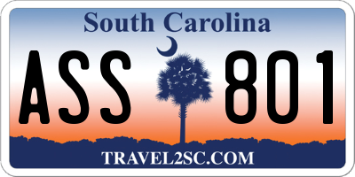 SC license plate ASS801