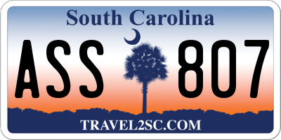 SC license plate ASS807